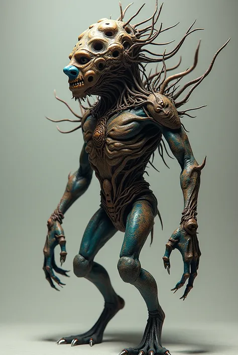 Metamorphis is a monster with a body covered in a network of varied masks, each expressing different emotions and aspects of personality. Its skin constantly shifts in color and texture, and the masks rearrange themselves in a disturbing way. Its members a...