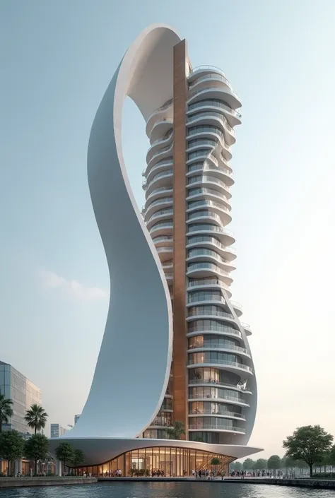 Design a distinctive beautiful modern tower shaped like a coffee bean   important Keep loyal to the coffee shape of the building with the curved line that devides the bean of coffee. Dong go so far from the real shape of the coffee bean The line that devid...