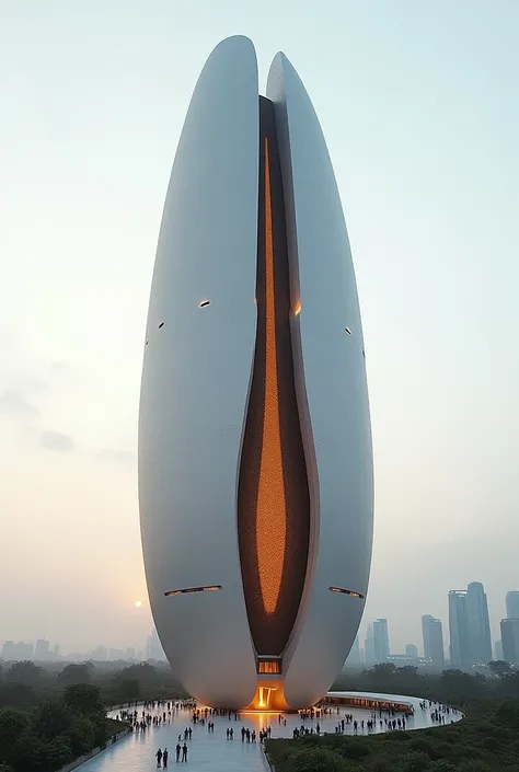 Design a distinctive beautiful modern tower shaped like a coffee bean   important Keep loyal to the coffee shape of the building with the curved line that devides the bean of coffee. Dong go so far from the real shape of the coffee bean The line that devid...