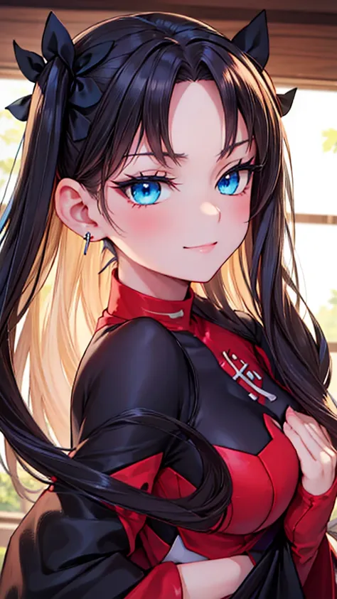 rin tohsaka, high definition, super resolution, well-defined and detailed artwork down to the smallest details, 4k, full hd, she...