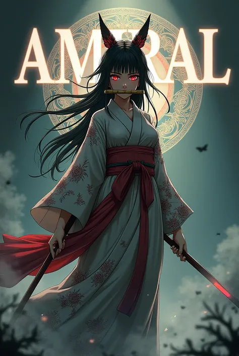 Nezuko Demon Slayer with the letters AMIRAL