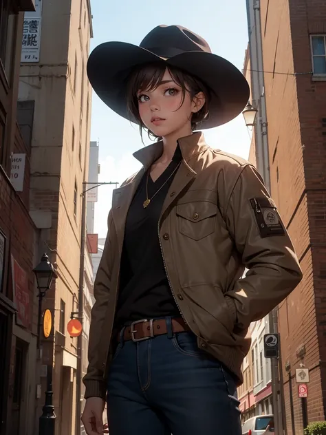 (masterpiece, highest quality:1.2), cowboy shot,one person&#39;s, yua mikami,alone, big breasts,, brown hair,big breasts, brown ...