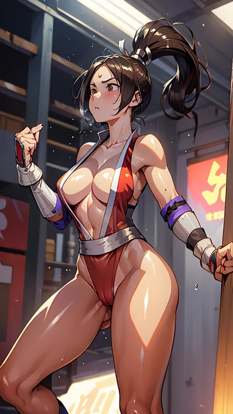 Mai Shiranui, Sexy, glamorous, Wet body, (((Camel Toe))), Comiket、Photo session、You can take a picture with your smartphone、Kissing Uncle、(((Pee, In the)))、, score_9, score_8_superior, score_7_superior, score_6_superior, score_5_superior, score_4_superior、...