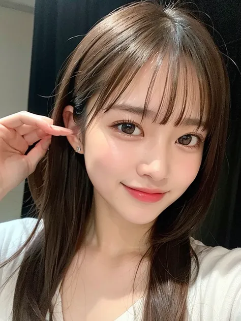 (masterpiece:1.3), (8k, Realistic, RAW Photos, Best image quality: 1.4)、20-year-old girl、(Random Hairstyles:1.2)、Highly detailed face、Attention to detail、double eyelid、Sharp focus:1.2、Beautiful woman:1.4、Light brown hair、Highest quality、masterpiece、Ultra-h...