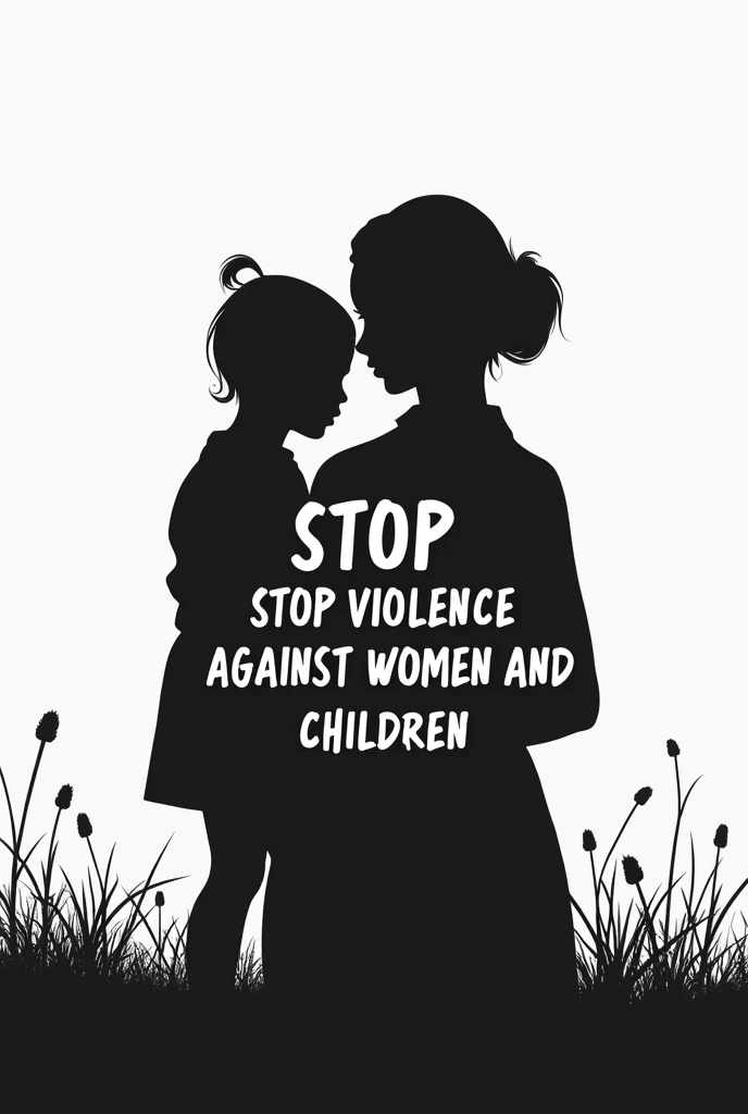 stop violence against women and children with caption