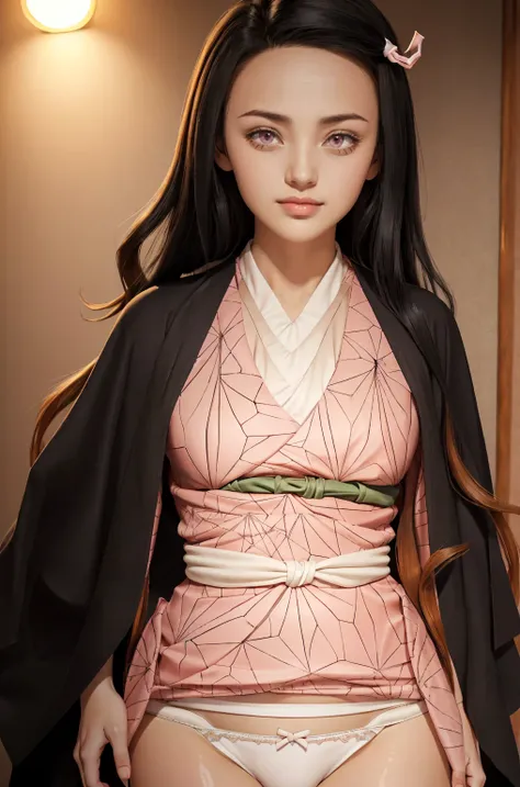 (Ultra Real), (Illustration), (High Resolution), (8K), (Very Detailed), (Best Illustration),  (Beautiful Detailed Eyes), (Best Quality), (Ultra Detailed), (Masterpiece), (Wallpaper), (Detailed Face), Night Up, Ice Cream,Long Hair,Solo,Simple Kimono Top Gir...