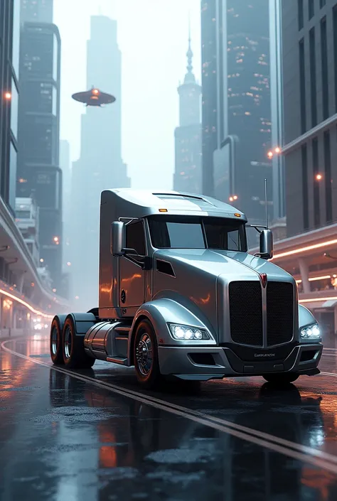 Generates an image of a futuristic truck 