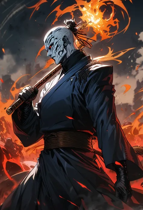 JUJUTSU KAİSEN, The humanoid wields a humane fire