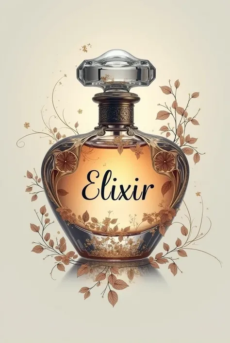 I need a logo for a perfumery that sells the highest quality elixir perfumes., that has the word elixir 