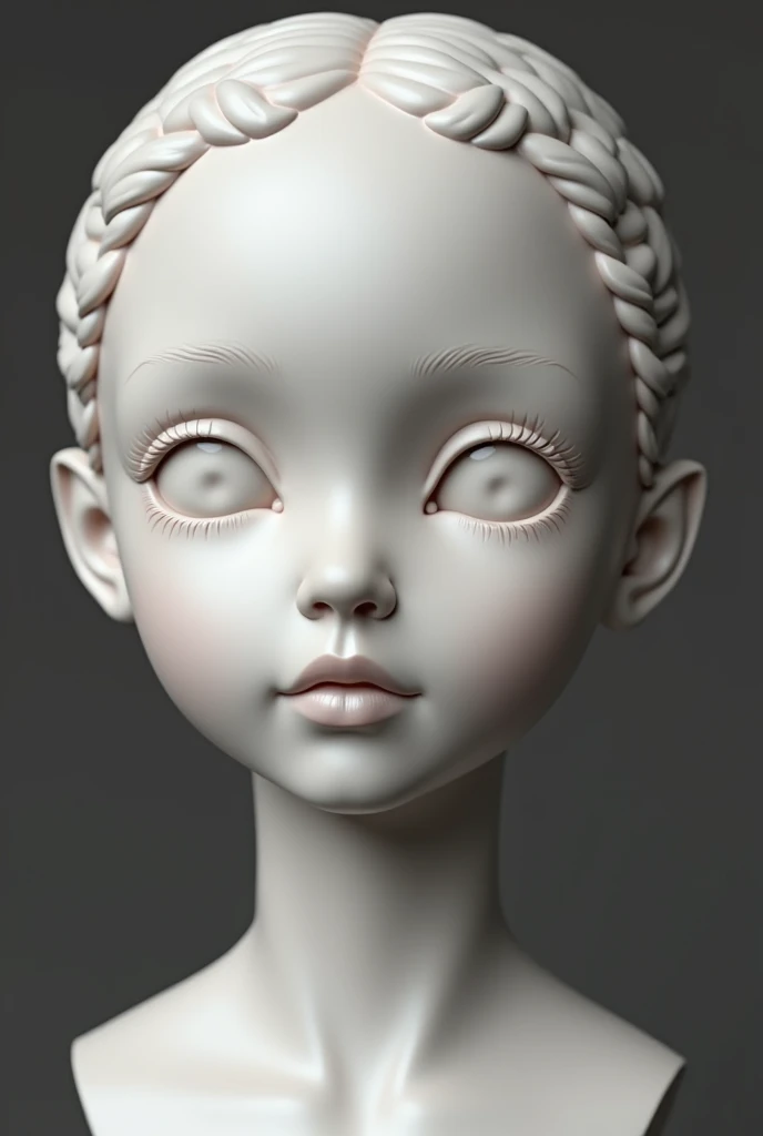 Create a bjd head that is a 3d printer model 