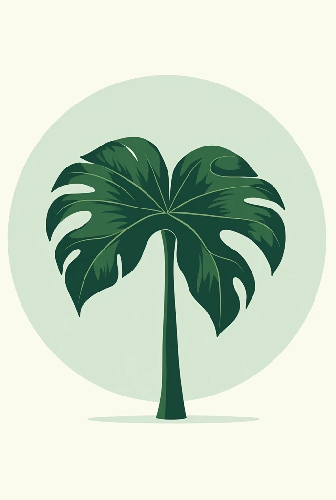 Logo with an elephant ear tree 