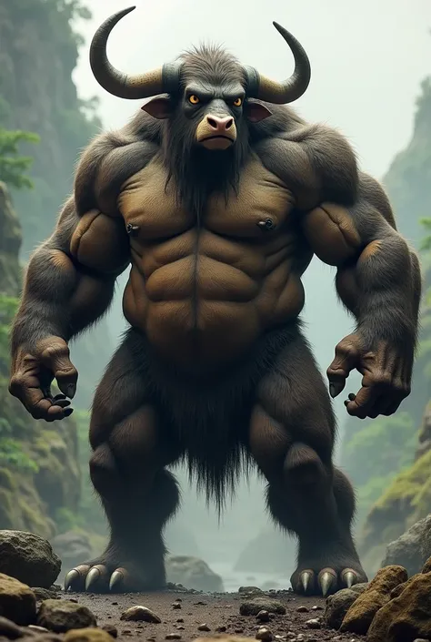 Muscular bull furry