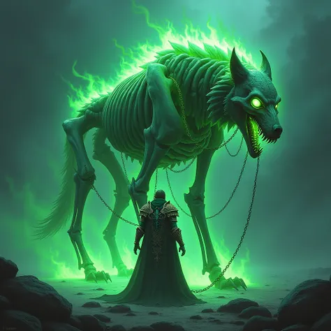 armor to mount Skeletal Wolf with green fire chains something big for a game