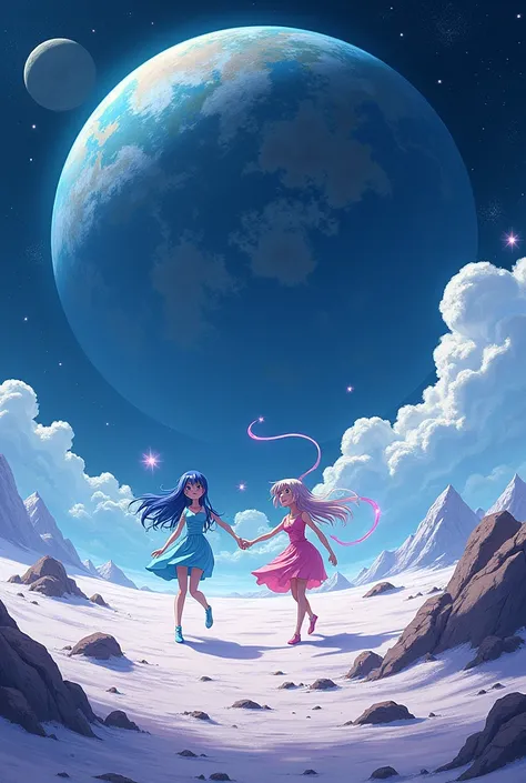 Anime type and on the moon