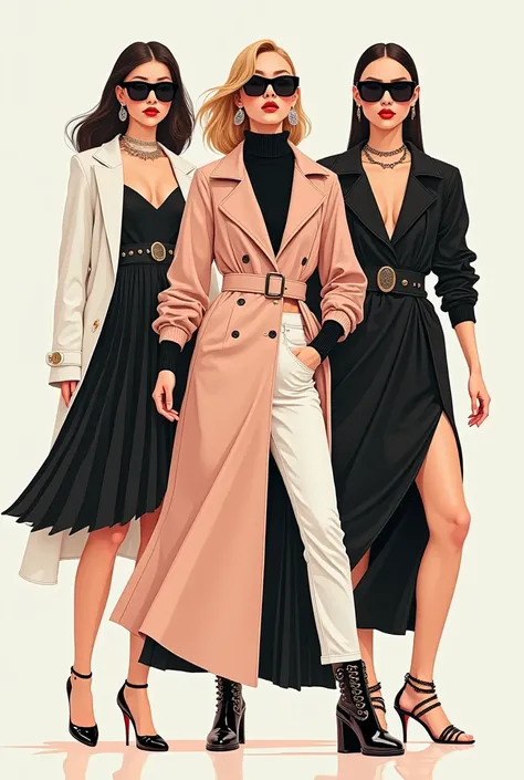 Create a fashion poster for the brand NLin, showcasing its chic and trendy style. The poster should appeal to young women aged 25-30, highlighting the brands focus on fashionable and contemporary designs. Use a sleek and modern aesthetic with high-quality ...