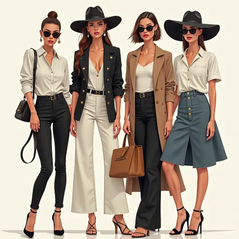 Create a fashion poster for the brand NLin, showcasing its chic and trendy style. The poster should appeal to young women aged 25-30, highlighting the brands focus on fashionable and contemporary designs. Use a sleek and modern aesthetic with high-quality ...