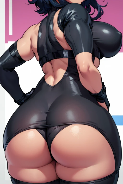 a close up of a person in tight pants and knee pads, big booty, thicc, tight attire, curvy accentuated booty, tight outfit, thick thigs, toned derriere, shapely toned derriere, thick, pawg, shapely derriere, waist - shot, view from the back, wearing tight ...