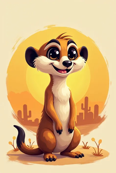 A logo theame is comedy animation name is meerkat