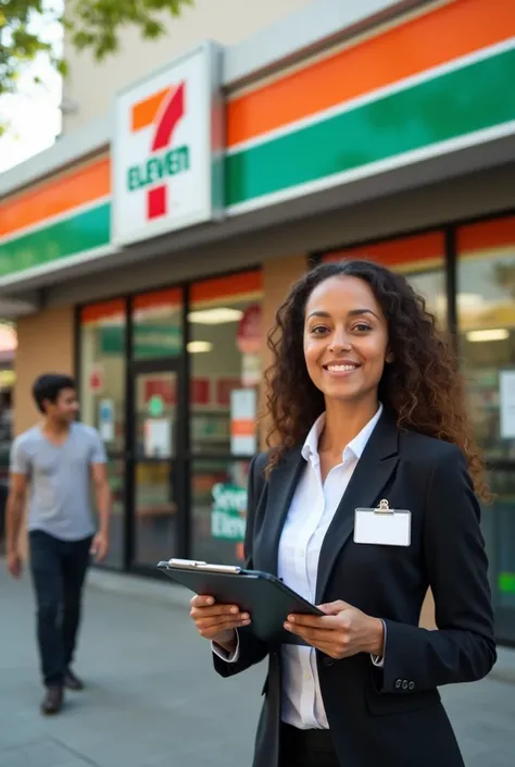 Staffing Recruiter at Seven Eleven outside the branch in Mexico 