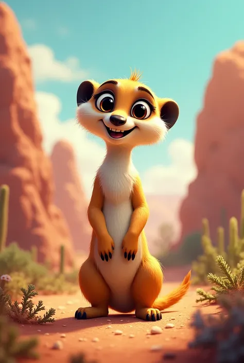 A logo theame is funny animation name is meerkat like disney pixar