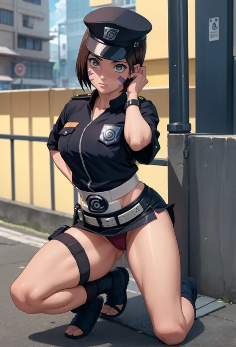 Masterpiece,Solo,1Girls,Rin Nohara,(Naruto),Big Breasts,Pussy,Perfect Body,Sexy Body Hot,Ultra High Quality,Ultra High Resolution,Photograph 16K,Ultra Detailed,Short Hair,Beautiful,Beautiful Girls,Female Police Theme,Female Police Uniform,Police Short Skir...