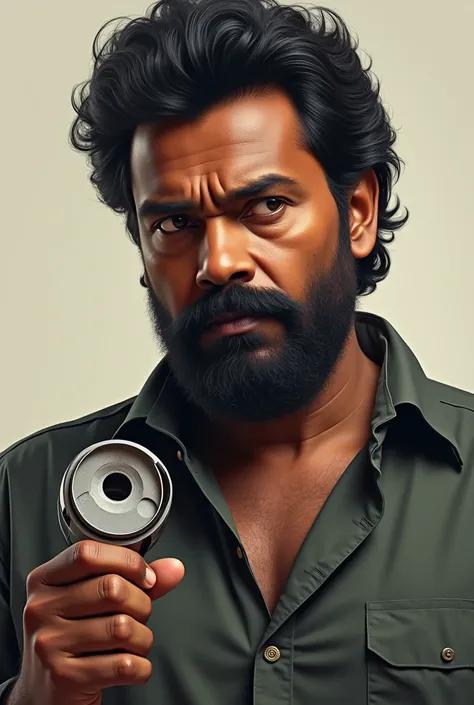 Kuthiravattam papu  actor 
holding piston