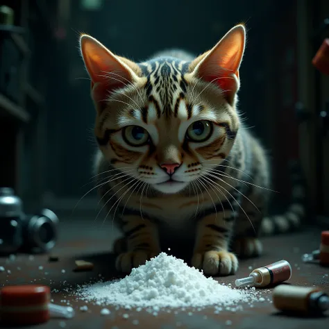 cat using cocaine
