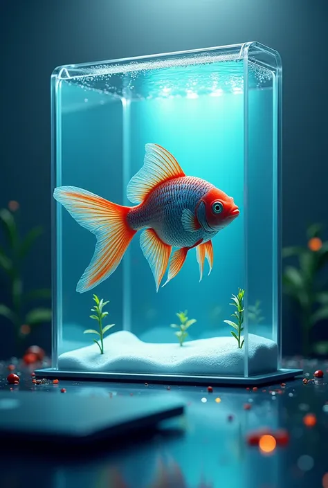 Technology，poster design，intelligent，machine，Fish Tank，Computer Management，Fish with the correct structure