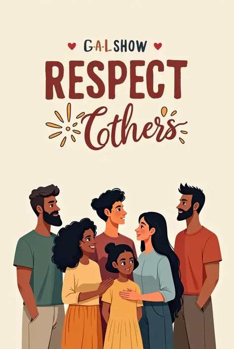 create a simple poster that shows giving respect to others