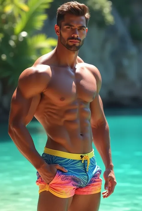 Man with swimming suit