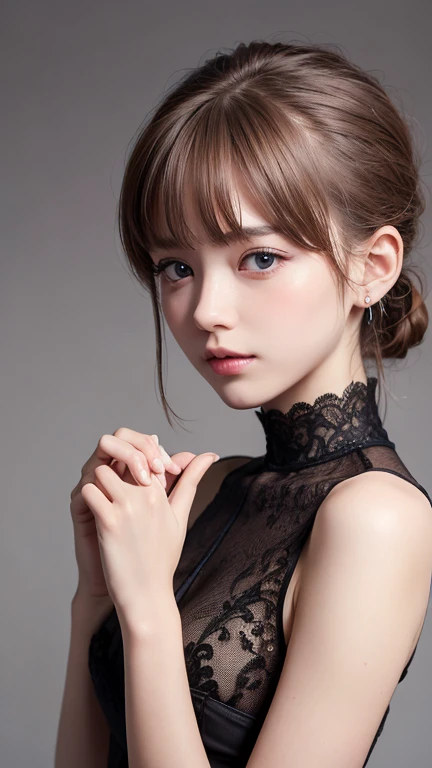 ((masterpiece, top quality, Ultra-clear, HD)), alone, beautiful girl, shining eyes, Perfect eyes, 15 years old, Five fingers of hand, silver theme,