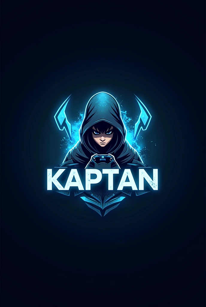 PROMPT
This is a gaming logo that features the name "KAPTAAN" in a futuristic font and a neon blue color. and ninja boy Anime avtar, The logo also has a stylized controller icon and a logo in the logo. The logo is designed to be attractive and eye-catching...