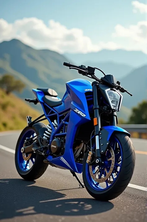 KTM Duke 390 in blue colour 