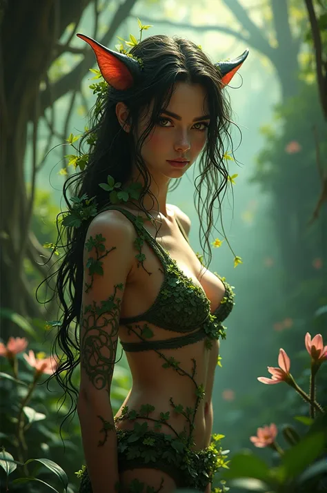 Create a villain girl inspired by nature. 