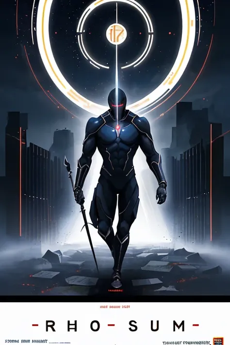 (good quality, movie poster style), "Title of the book: Path to reason", Training, system, system прокачки. Our hero is a human: 1.2), The man walks with a spear and in his usual form, in the void. Perfect color combination.