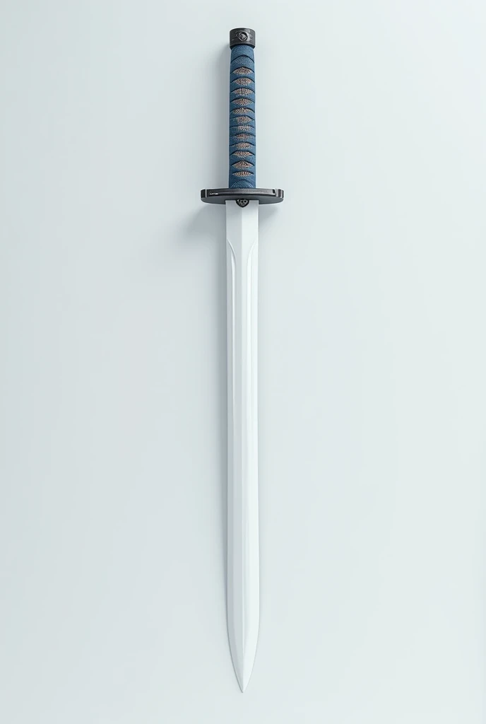 Sharp Katana with solid pure white blade and cool hilt