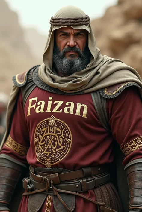 Make dp of Islamic warrior on his shirt Faizan is written 