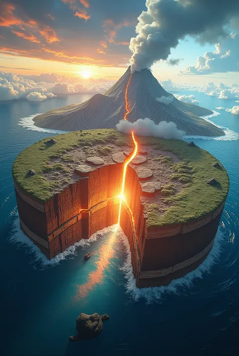  Illustration on how tectonics, sea level, volcanoes, and weathering interact to regulate climate