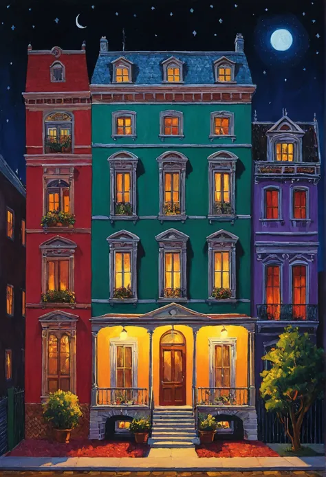 A House In city, night Time