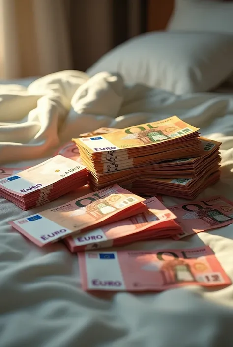 1 euro banknotes,000 Mexican pesos in bed 