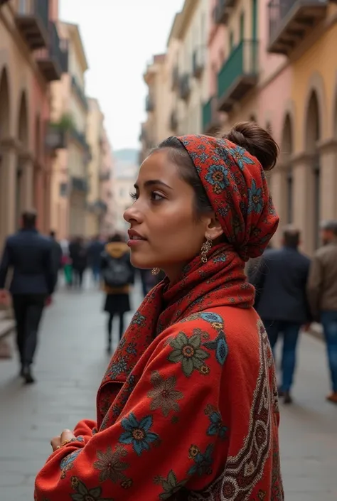 Moroccan girl in the city 