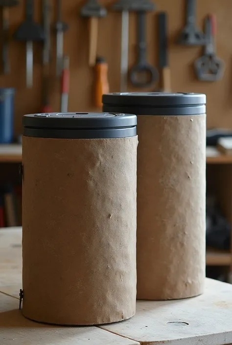 Sandpaper cans with separation for recycling