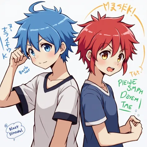 Blast the brothers、Blue Hair Boy、Red-haired