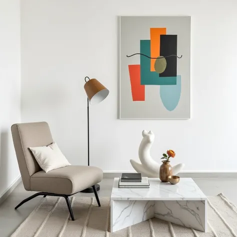 hinterland, Haussmannian, paris, FRENCH HERRINGBONE , Vitra marble, white wall, design, art colorful, lamp, books, modern, Vitra furniture, marble, Lively