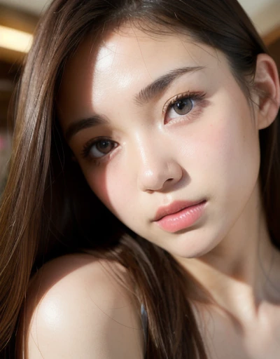 Highest quality, Face Focus, Soft Light, Ultra-high resolution, (Realistic:1.4), RAW Photos,
1 Japan, alone, cute, (pupil, Light in your eyes),  Beautiful face in every detail, (Small box),(High resolution detail of human skin texture),
(Long Hair),
indoor...