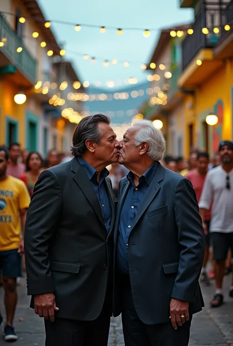 Bolsonaro and Lula kissing 