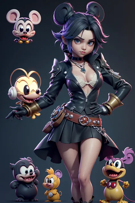 monstros estilos kingdom hearts, baseados em animais,3d style, shadown monster, demons, darkness monster, rayman legends, mickey mouse character style, girl and body, kingdom hearts, malhas leves e quentinhas, cores frias e alegres, portando espada magica,...