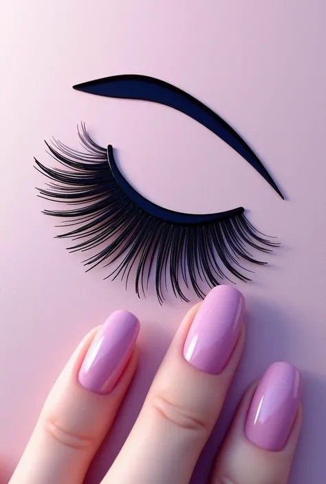 I want to create a logo for my eyelash and nail salon business, that it has violet grape and black