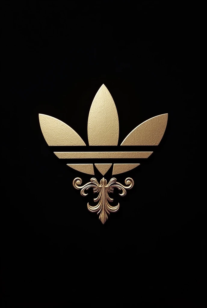 Adidas logo blended with a fleur-de-lis