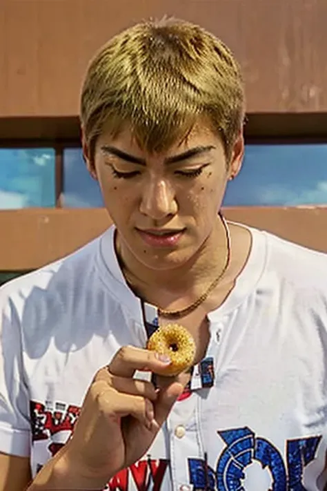 Onizuka eats a donut